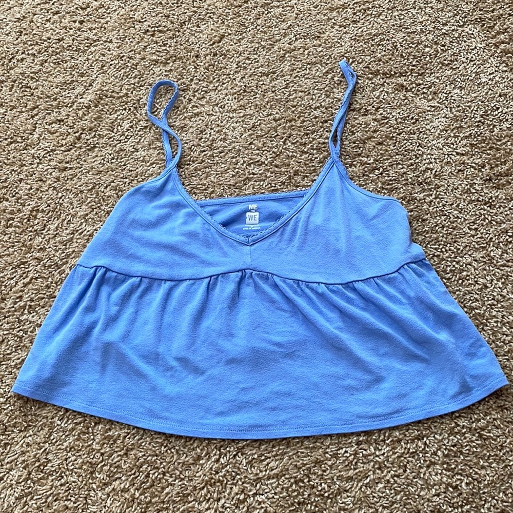 light purple cropped tank top